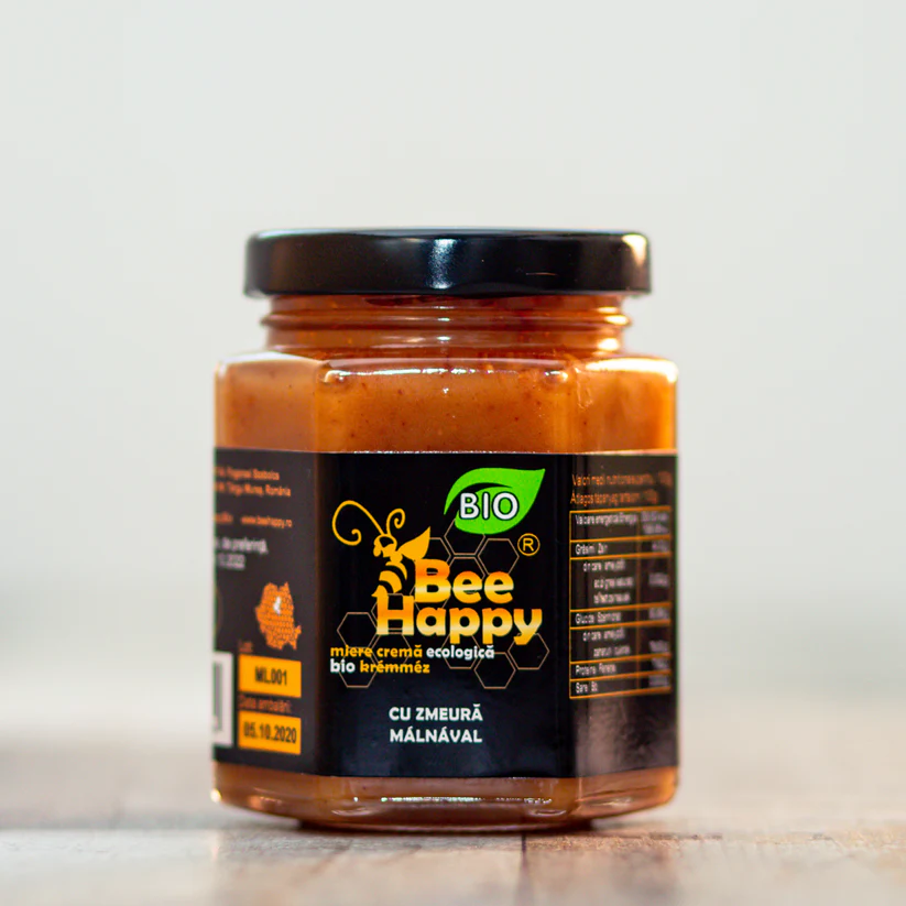 Miere Cremoasă Organică de Zmeură - 250 g